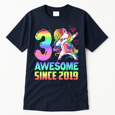 Awesome Since 2019 Unicorn 3rd Birthday 3 Years Old Tall T-Shirt