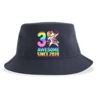 Awesome Since 2019 Unicorn 3rd Birthday 3 Years Old Sustainable Bucket Hat