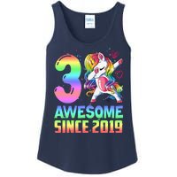 Awesome Since 2019 Unicorn 3rd Birthday 3 Years Old Ladies Essential Tank