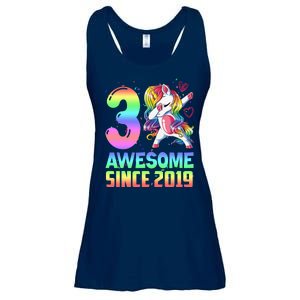 Awesome Since 2019 Unicorn 3rd Birthday 3 Years Old Ladies Essential Flowy Tank