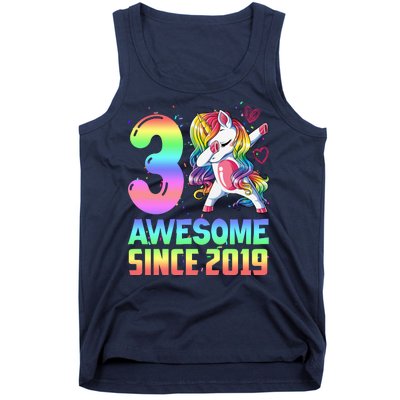 Awesome Since 2019 Unicorn 3rd Birthday 3 Years Old Tank Top