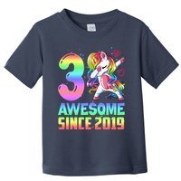 Awesome Since 2019 Unicorn 3rd Birthday 3 Years Old Toddler T-Shirt