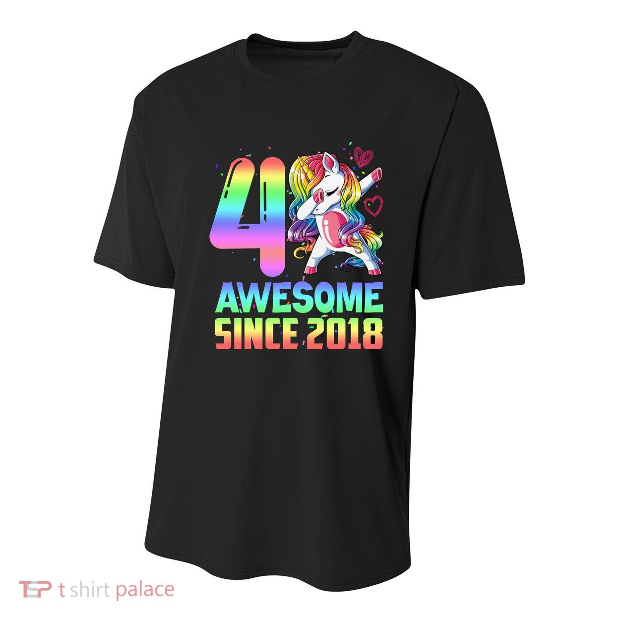 Awesome Since 2018 Unicorn 4th Birthday 4 Years Old Youth Performance Sprint T-Shirt