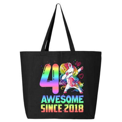 Awesome Since 2018 Unicorn 4th Birthday 4 Years Old 25L Jumbo Tote