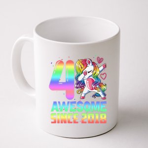 Awesome Since 2018 Unicorn 4th Birthday 4 Years Old Coffee Mug