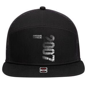 Awesome since 2007 16th Birthday Born 2007 7 Panel Mesh Trucker Snapback Hat