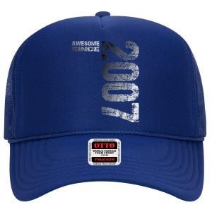 Awesome since 2007 16th Birthday Born 2007 High Crown Mesh Back Trucker Hat