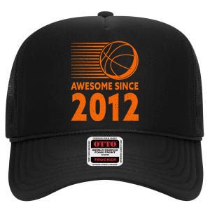 Awesome Since 2012 Basketball 11th Birthday High Crown Mesh Back Trucker Hat