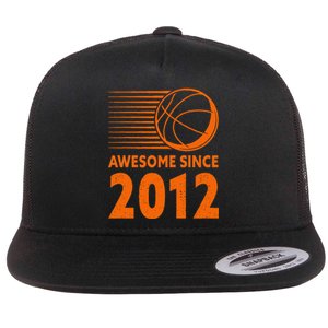 Awesome Since 2012 Basketball 11th Birthday Flat Bill Trucker Hat