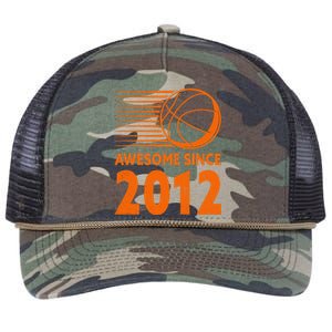 Awesome Since 2012 Basketball 11th Birthday Retro Rope Trucker Hat Cap