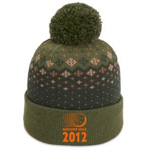 Awesome Since 2012 Basketball 11th Birthday The Baniff Cuffed Pom Beanie