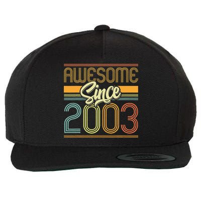 Awesome Since 2003 20th Birthday 20 Years Old Bday Wool Snapback Cap