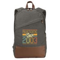 Awesome Since 2003 20th Birthday 20 Years Old Bday Cotton Canvas Backpack