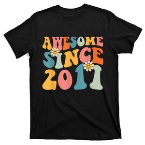 Awesome Since 2011 12 Years Old 12th Birthday Groovy Retro T-Shirt