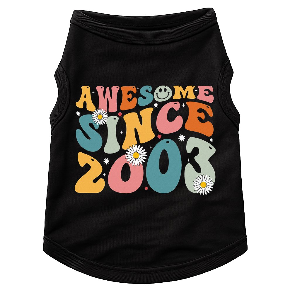 Awesome Since 2003 20th Birthday Retro Gifts Born In 2003 Doggie Tank