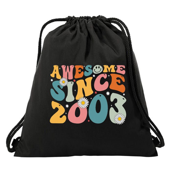 Awesome Since 2003 20th Birthday Retro Gifts Born In 2003 Drawstring Bag