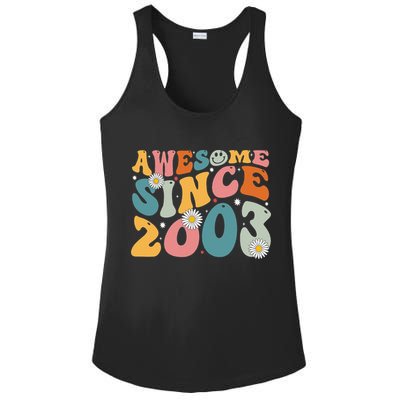 Awesome Since 2003 20th Birthday Retro Gifts Born In 2003 Ladies PosiCharge Competitor Racerback Tank