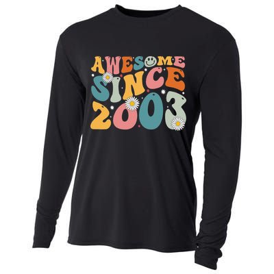Awesome Since 2003 20th Birthday Retro Gifts Born In 2003 Cooling Performance Long Sleeve Crew