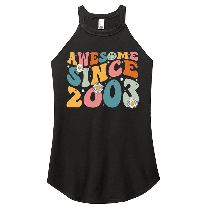 Awesome Since 2003 20th Birthday Retro Gifts Born In 2003 Women's Perfect Tri Rocker Tank