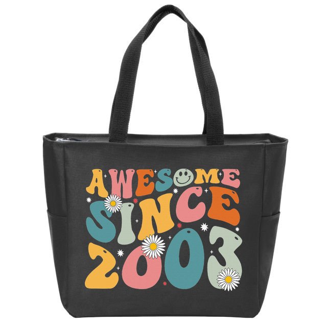 Awesome Since 2003 20th Birthday Retro Gifts Born In 2003 Zip Tote Bag