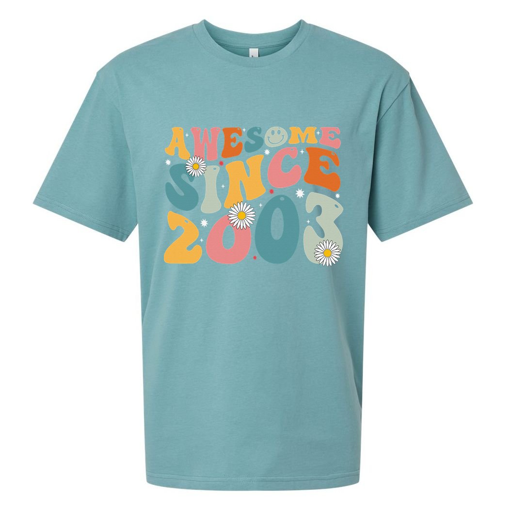 Awesome Since 2003 20th Birthday Retro Gifts Born In 2003 Sueded Cloud Jersey T-Shirt