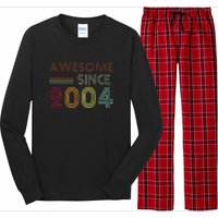 Awesome Since 2004 18th Birthday Retro Long Sleeve Pajama Set