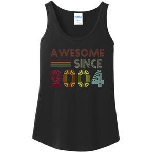 Awesome Since 2004 18th Birthday Retro Ladies Essential Tank