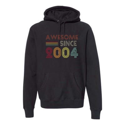 Awesome Since 2004 18th Birthday Retro Premium Hoodie