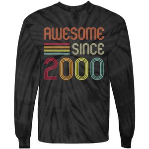 Awesome Since 2000 23rd Birthday Retro Tie-Dye Long Sleeve Shirt