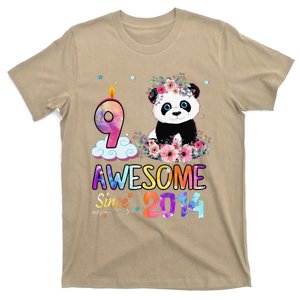 Awesome Since 2014 9th Birthday 9 Year Old Panda Unicorn T-Shirt