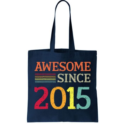 Awesome Since 2015 8th Birthday Retro Vintage Tote Bag