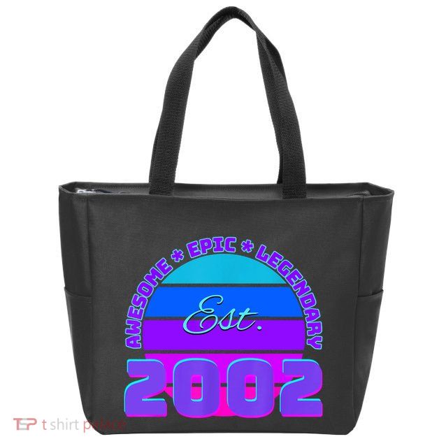 Awesome Since 2002, Born In 2002 Zip Tote Bag