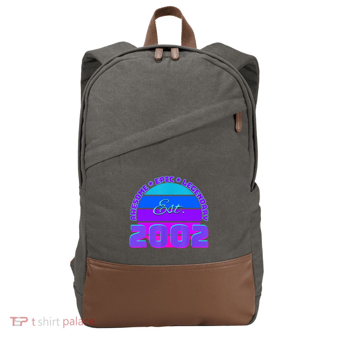 Awesome Since 2002, Born In 2002 Cotton Canvas Backpack