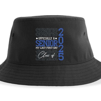 A Senior 2025 My Last First Day Class Of 2025 Sustainable Bucket Hat