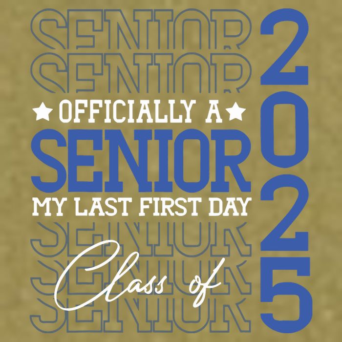 A Senior 2025 My Last First Day Class Of 2025 Garment-Dyed Women's Muscle Tee