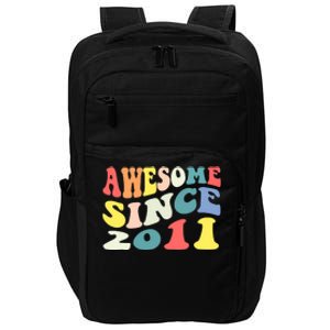 Awesome Since 2011 11 Years Old 11th Birthday Groovy Retro Impact Tech Backpack