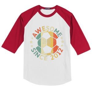 Awesome Since 2012 12th Birthday 12 Year Old Soccer Player Kids Colorblock Raglan Jersey