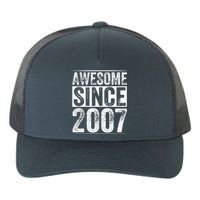 Awesome Since 2007 15th Birthday Vintage Yupoong Adult 5-Panel Trucker Hat