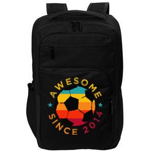 Awesome Since 2014 Soccer Birthday Party Bday Team Impact Tech Backpack