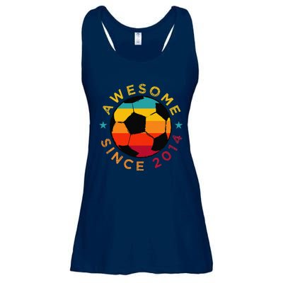 Awesome Since 2014 Soccer Birthday Party Bday Team Ladies Essential Flowy Tank