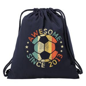 Awesome Since 2013 11th Birthday 11 Year Old Soccer Player Drawstring Bag