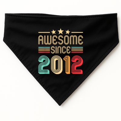 Awesome Since 2012 Birthday Retro USA-Made Doggie Bandana