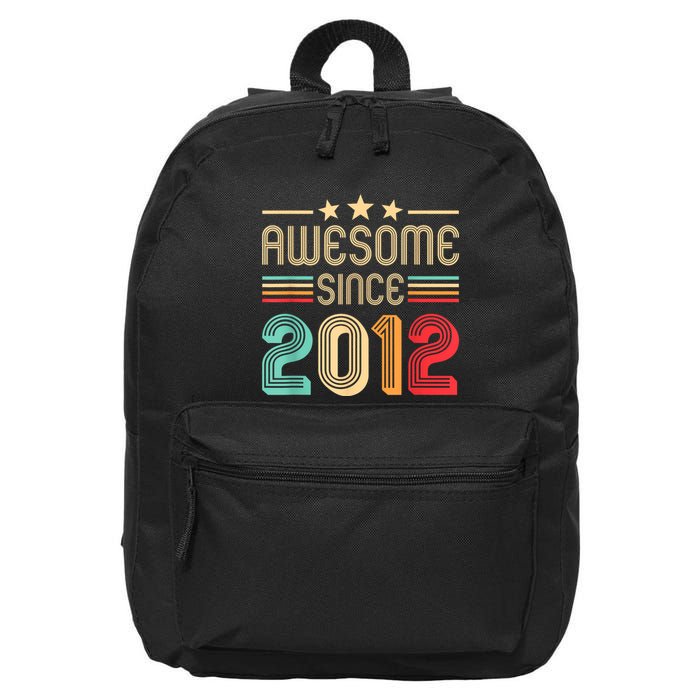 Awesome Since 2012 Birthday Retro 16 in Basic Backpack