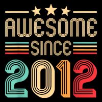 Awesome Since 2012 Birthday Retro 16 in Basic Backpack