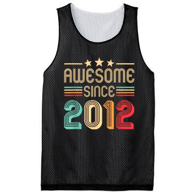 Awesome Since 2012 Birthday Retro Mesh Reversible Basketball Jersey Tank