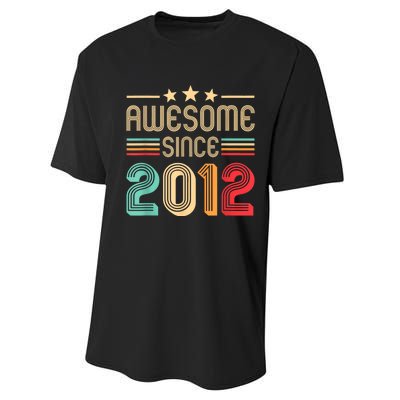 Awesome Since 2012 Birthday Retro Performance Sprint T-Shirt