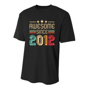 Awesome Since 2012 Birthday Retro Youth Performance Sprint T-Shirt