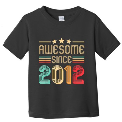 Awesome Since 2012 Birthday Retro Toddler T-Shirt