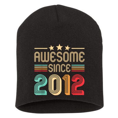 Awesome Since 2012 Birthday Retro Short Acrylic Beanie