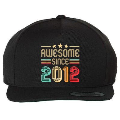 Awesome Since 2012 Birthday Retro Wool Snapback Cap